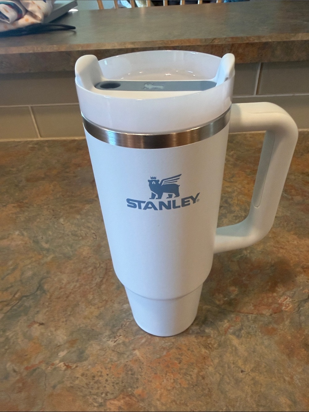 Stanley Light Blue Travel Mug with Handle 30oz - No Straw